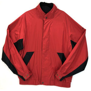 Dryjoys By Footjoy Jacket Mens Sz Medium Red & Black Golf Windbreaker